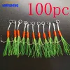 Fishhooks 100st/Lot Assist Hook Fishing Lure Fish Cast Jigs Barbed Single Jig Hooks Thread Feather Pesca Carbon Steel Peche Slow Jigging