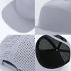 Ball Caps 2024 Custom Logo Flat Brim Hat 6 Panel Punched Truck Heren en Dames Outdoor Zonnescherm Snapback Hip Hop Baseball Hoeden