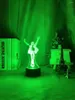 Luzes noturnas lâmpada michael jackson dança figura led luz ilusão mudança de cor nightlight para decoração de casa mesa de cabeceira