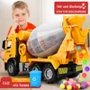 Camion miscelatore di grandi dimensioni Transporter City Engineering Vehicle Set Grande gru Musica leggera Auto giocattolo Ragazzo bambino Regalo educativo 240223