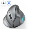 Souris ZELOTES F26C souris verticale de bureau ergonomique 3200DPI 2.4G Bluetooth compatible 8 boutons souris de jeu verticale rechargeable