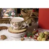 Cups Saucers High End Coffee Cup And Plate Gift Bone China Box Set