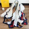男性向けのニットスカーフ夏のシルクサテンファッションデザイナーカシミアショールラグジュアリーチェックチェック