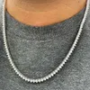 Bijoux en or véritable pour hommes et femmes, chaîne de Tennis en Moissanite de 4mm, chaîne de Tennis groupée en or 14 carats Vvs