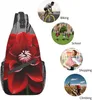 Backpack Red Flower Print Cross Chest Bag Crossbody Sling Shoulder Travel Hiking Daypack Cycling