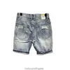 Heren Jeans Groothandel 2021 Koreaanse Mode Mannen Casual Bedelaar Gat Denim Shorts Merk Gedrukt Patch Gescheurde Korte Broek