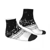 Herrstrumpor Polyester Low Tube Abstract Piano Keys With Musical Notes Breatble Casual Short Sock