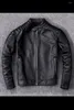 Fatos masculinos a primeira camada de jaqueta de couro de couro para homens colarinho magro tendência de motocicleta