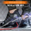 Stivali Scarpe isolanti 6KV Scarpe da lavoro anti-sfondamento indistruttibili di sicurezza da uomo Calzature protettive traspiranti