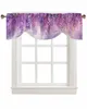 Kurtyna Spring Flowers Ręcznie malowany obraz olejny Krótkie okno Regulowana Valance do salonu Drapy kuchenne