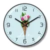 Horloges murales Horloge minimaliste de 12 pouces : horloge à quartz nordique pour le salon - style rétro vintage