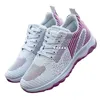 Soft sports running shoes with breathable women balck white womans 050230
