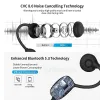 Headphones Bone Conduction Headphones Bluetooth with NoiseCanceling Boom Microphone Wireless Open Ear Lightweight Headset for Home Office