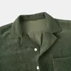 Tute da uomo Completi in 2 pezzi Camicia a maniche corte abbottonata in tinta unita Pantaloni casual larghi con coulisse Completi di abbigliamento da uomo