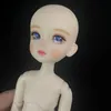 16 Bjd Doll with Makeup 30CM Mechanical Joint Body Opened Head DIY Kids Girls Toy Gift White Skin 240301