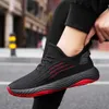 2020 Sport Athletic Running Shoes Men Flying Weaving Sock Sneakers Breathable Jogging Trainers Male Boy Cool Walking Dad ShoesF6 Black white