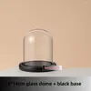 Bottles 2sets/pack 13 16cm Transparent Glass Dome Vase Home Decoration Different Base Creative Cover DIY Friend Gift Wedding Prop