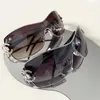 2000s Retro One Piece Designer نظارات شمسية للنساء الفاخرة الضخمة حول نظارات الشمس UV400 Ladies 2023 New Fashion Eyewear Shades 0004