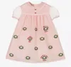 Rosa menina vestido de renda bebê criança moda vestidos de flores conjuntos de roupas criança moda verão roupas 90150 cm ship4843012