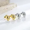 Orecchini a bottone semplice a forma di pisello in lega di rame color oro goccia per donna 2024 gioielli di moda coreana Goth Party Girls accessorio insolito