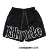 Rhode High Street Rhude Summer Letter Printing Strilding 3M Refleksyjne hip -hopowe Spodnie Casual Pants Męs