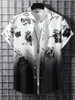 Yaz Çiçeği 3D Baskı Top Erkek Yaz Hawaii Plaj Gömlekleri Açık Partisi Erkek Nefes Alabilir Kısa Kol Sokak Sosyal Kıyafet 240226