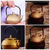 Dinnerware Sets Cast Iron Teapot Set Whistling Kettle Stovetop Dollhouse Furniture Small Diffuser