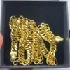 8mm 22K guldfyllda halsbandsmycken för män kvinnor Bijoux femme collare mujer naszyjnik solid 22k guldfylld halsband bizuteria 240228