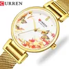 CURREN acier inoxydable femmes montre haut tendance marque Quartz dames montre-bracelet bayan kol saati 9053 horloge femme beau cadeau262u