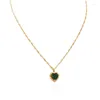 Pendentif Colliers Mode Coeur Collier Femmes Amoureux Or Clavicule Chaîne Chocker Mignon Exquis Compact Zircon Charme Bijoux Cadeaux