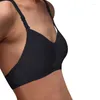 Sutiãs sem costura sutiã para mulheres sexy sem fio push up roupa interior simples algodão respirável colheita topos meninas estudantes fino reunidos