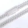 Hot Sale Fashion Chain S925 Sterling Silver 10mm Single Row VVS Moissanite Diamond Cuban Link for Rapper Life