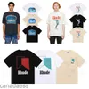 Rhude t-shirt T-shirt de créateur d'été pour hommes et femmes haut de luxe monogramme imprimé chemise simple en vrac pour hommes et femmes T-shirt à manches courtes