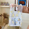 Alışveriş Çantaları 2024 Kadınlar Şeffaf Tote Çift Organza İplik Bez Çantası Nakış Çiçekleri Çanta Yüksek Kaliteli Eko Çantalar için