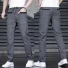 Pantalons pour hommes printemps été élégant mode Harajuku pantalon ajusté ample tout Match Sport décontracté Patchwork poches jambe droite