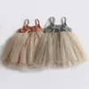 Princess Baby Girl Dress Summer Backless Girls Birthday For 04Y Tutu Toddler Clothes 240220