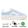 Womens Platform Bold Designer Casual Shoes Cream Collegiate Green Suede Leather Pink Glow Gum White Black Red Super Pop Flat Trainers Plate-forme Woman Sneakers
