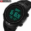 Panars Wodoodporne męskie zegarki Nowa moda Casual LED Digital Outdoor Sports Watch Mężczyźni wielofunkcyjne zegarki studenckie 250E