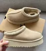 2024 Luxury Winter Warm Women Snow Boot Suede Leather Boasties Chocolate Mustard Seed Fur Flurry Slippers Lady Tazz Boots Comfort Perfect Walking