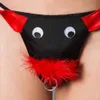 Men's Fun Underwear Cartoon Thong Big Black Bull Hollow Sexy Temptation Cute T-Shirt 11054 485837