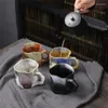 Kupalar Japon tarzı düzensiz şekil kupa şık kaba kahve süt çay fincan Çin kalite seramik zanaat