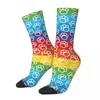 Herensokken Regenboog Hond Poten Patronen Unisex Winter Outdoor Happy Street Style Crazy Sok