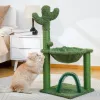 Grattoirs Livraison gratuite petite tour d'arbre à chat avec brosse de toilettage hamac chat griffoir griffoirs pour chat grattoirs chat jouets pour animaux de compagnie