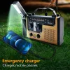 Chargers Emergency Solar Power Hand Crank Radio 2000mAh Phone Charger Power Bank SOS AM/FM/SW Weather Radio LED Flashlight Reading Light