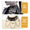 Pendant Necklaces 4 Pcs Punk Choker Necklace Heart-shaped Spike Collar For Women Alloy Chokers