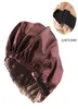 Nouveau bonnet de cheveux en satin pour dormir invisible plat imitation soie ronde soins capillaires femmes chapeaux cérémonie bouton de réglage chapeau de nuit 1840494