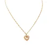 Pendant Necklaces Fashion Heart Necklace Women Lovers Gold Clavicle Chain Chocker Cute Exquisite Compact Zircon Charm Jewlery Gifts