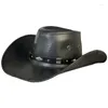 Beretten draagbare cowboy hoed heer visser cadeau voor kamperen klimliefhebbers brede rand verkleeding