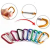 100 st carabiners Clips Aluminium D Ring D Form Spring Snap Keychain Carabiner för utomhuscamping Vandringssporttillbehör 240223