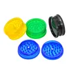 Smoking Accessories Plastic herb crusher grinders 3 parts 60mm tobacco acrylic grinder